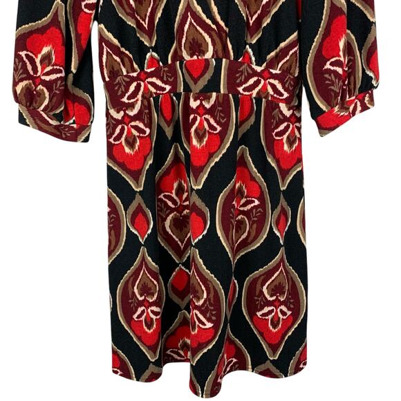 Melissa Masse Dress Made To Measure Red Black Knit Women's M - Picture 4 of 10